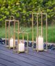 A & B Home Bastillica 3-Piece Rustic Gold Lanterns-4