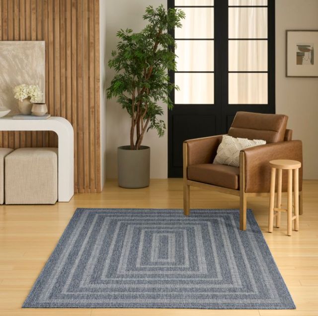 Nourison Home™ Tulum Denim Geometric 5'x7' Area Rug-2