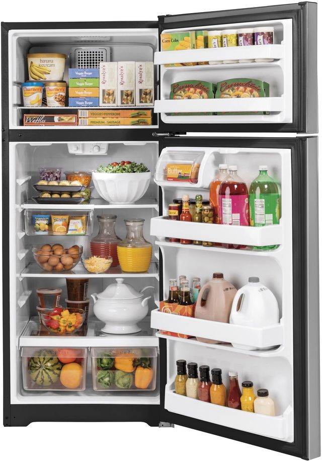 GE® 17.5 Cu. Ft. Stainless Steel Top Freezer Refrigerator-2