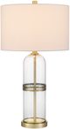 Cal® Lighting & Accessories Bullet Shaped 2-Piece Antique Brass Table Lamp Set-1