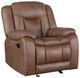 New Classic® Home Furnishings Morello Saddle Brown Manual Glider Recliner-0