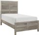 Homelegance® Mandan Gray Twin Youth Panel Bed-0