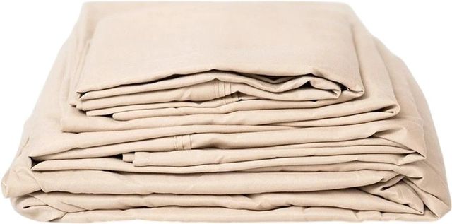 BedTech Thread™ 4-Piece Khaki California King Microplush Poly Bamboo Blend Sheet Set-0