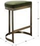 Uttermost® Ivanna Brushed Brass/Moss Green Counter Stool-2
