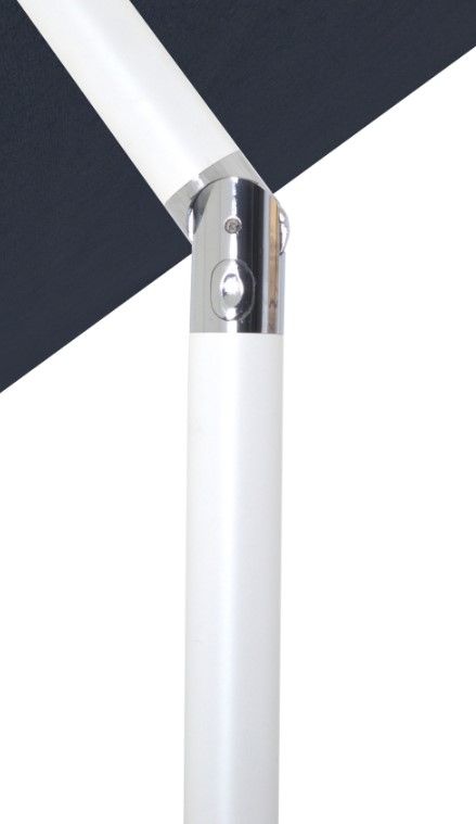 Meridian Furniture Fiji Gray/Matte White/White Aluminum Outdoor Patio Umbrella and Base-4