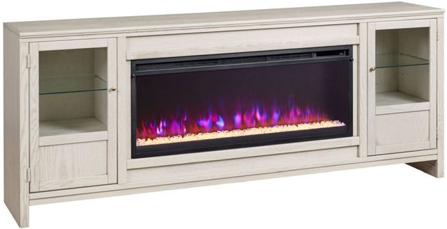aspenhome® Sandro Brushed White 80" Fireplace Console-1