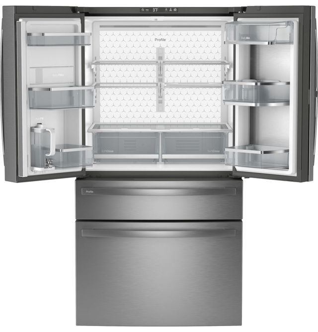 GE Profile™ 36" 23.2 Cu. Ft. Fingerprint Resistant Stainless Counter Depth French Door Refrigerator-1