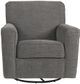 Ashley® Alcona Charcoal Swivel Glider Accent Chair-1