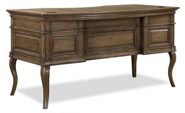 Aspenhome® Arcadia 60" Truffle Half Pedestal Desk-1