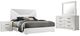 Coaster® Ives 4-Piece White High Gloss King Panel Bedroom Set-0