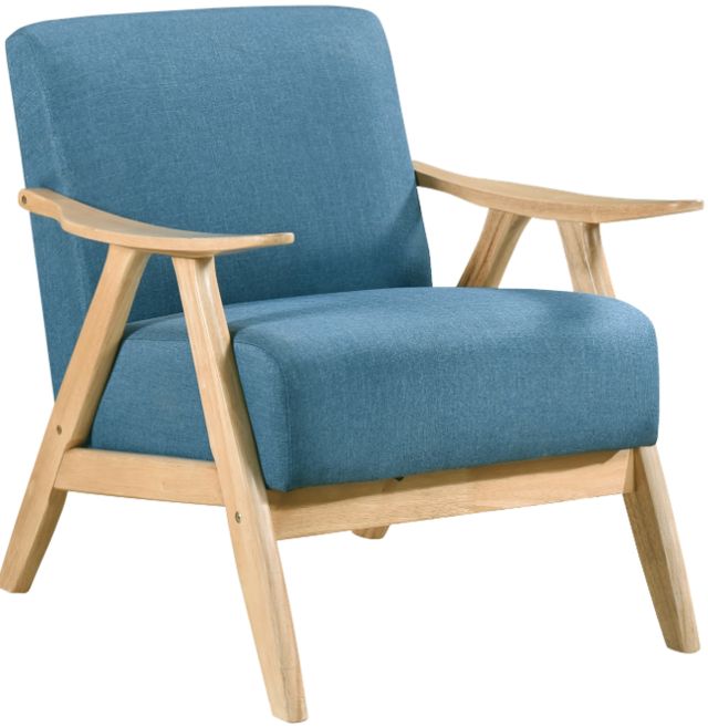 Homelegance® Damala Blue/Natural Accent Chair-0