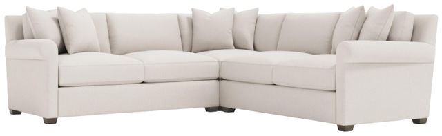 Bernhardt Barnes Bernhardt Living 3-Piece White L-Shape Sectional-2