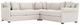 Bernhardt Barnes Bernhardt Living 3-Piece White L-Shape Sectional-2