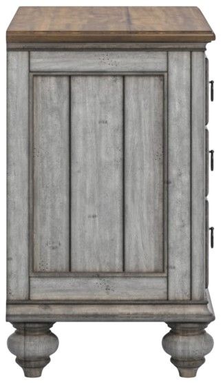 Flexsteel® Plymouth Distressed Graywash Nightstand-3