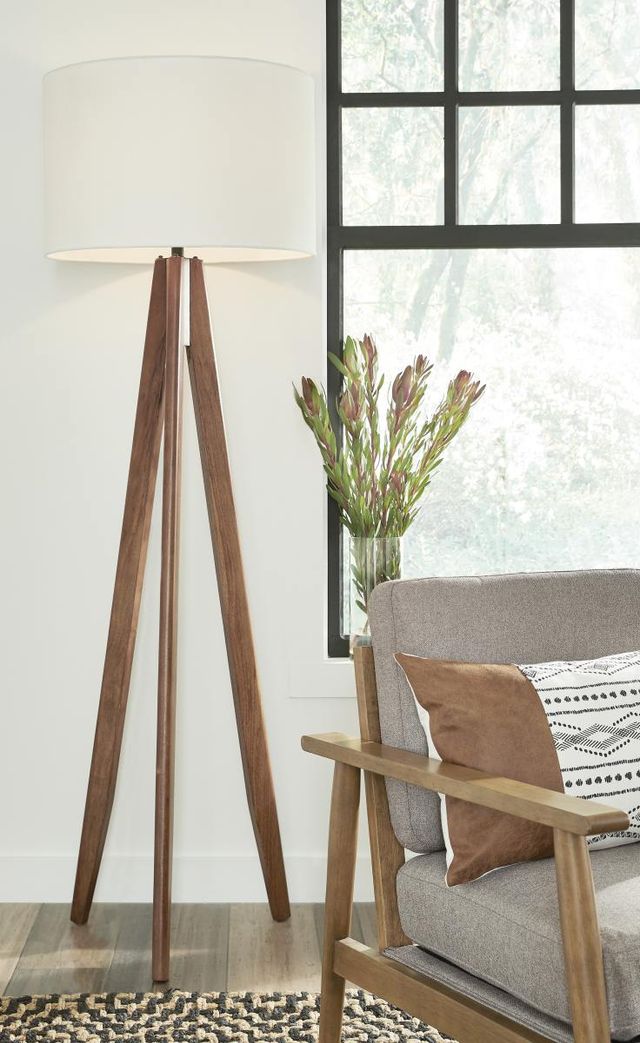 Signature Design by Ashley® Dallson Brown Wood Floor Lamp-2