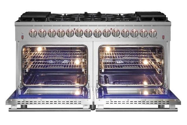 FORNO® Massimo 60" Stainless Steel Pro Style Dual Fuel Range-2