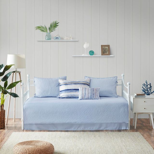 Olliix by Madison Park 6-Piece Blue Marina Reversible Daybed Cover Set-3