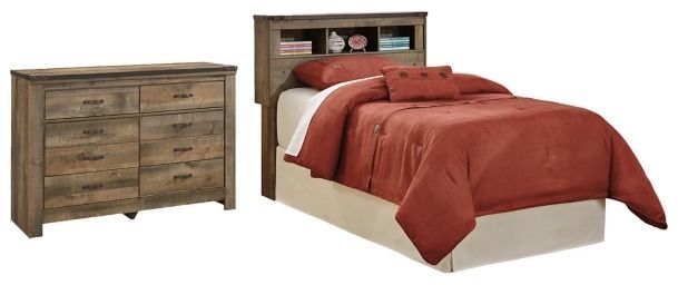 Signature Design by Ashley® Trinell 2-Piece Brown Twin Bookcase Headboard Bed Set-0
