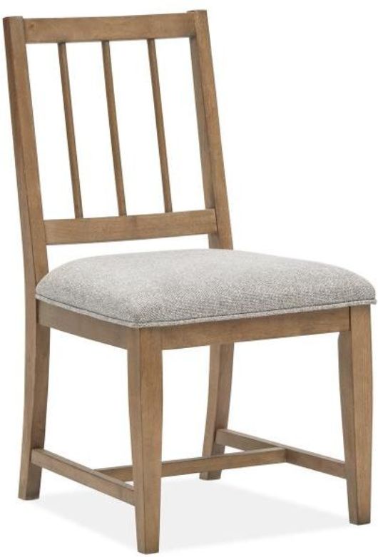 Magnussen Home® Lindon Belgian Wheat/Gray Dining Side Chair with Upholstered Seat-0