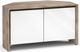 Salamander Designs® Barcelona 221 Corner Cabinet-Natural Walnut/Gloss White-0