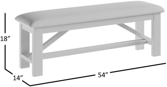 Jofran Inc. Kona Grove Black/Brown Upholstered Bench-2