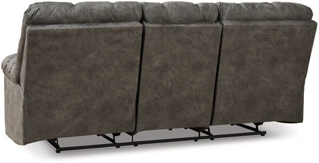 Signature Design by Ashley® Derwin Concrete Reclining Sofa with Drop Down Table-4