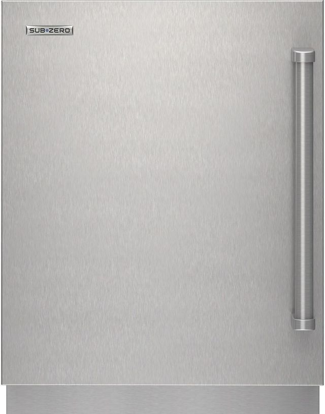 Sub-Zero® 24" Stainless Steel Left Hinge Undercounter Refrigerator Door Panel Kit with Professional Handle-0