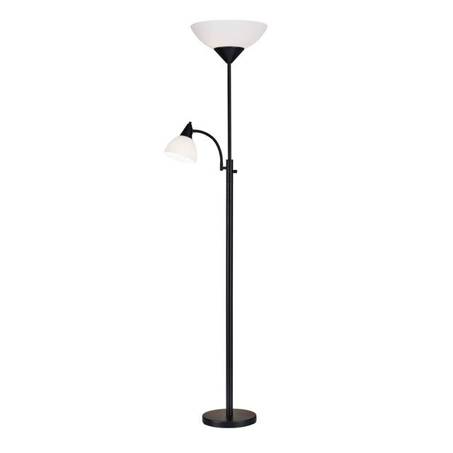 Adesso® Piedmont Black 30W Combo Torchiere-0