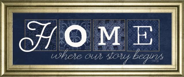 Classy Art Home Where Our Story Begins by Marla Rae Wall Art-0