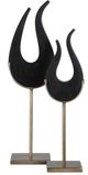 Uttermost® Black Flame 2-Piece Brass Brushed Sculpture Set-2