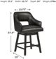 Signature Design by Ashley® Tallenger Black/Dark Brown Swivel Barstool-4