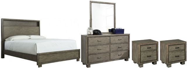 Signature Design by Ashley® Arnett 5-Piece Gray Full Bookcase Bed Set-0