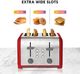 Kenmore® 4 Slice Red and Stainless Steel Toaster-4