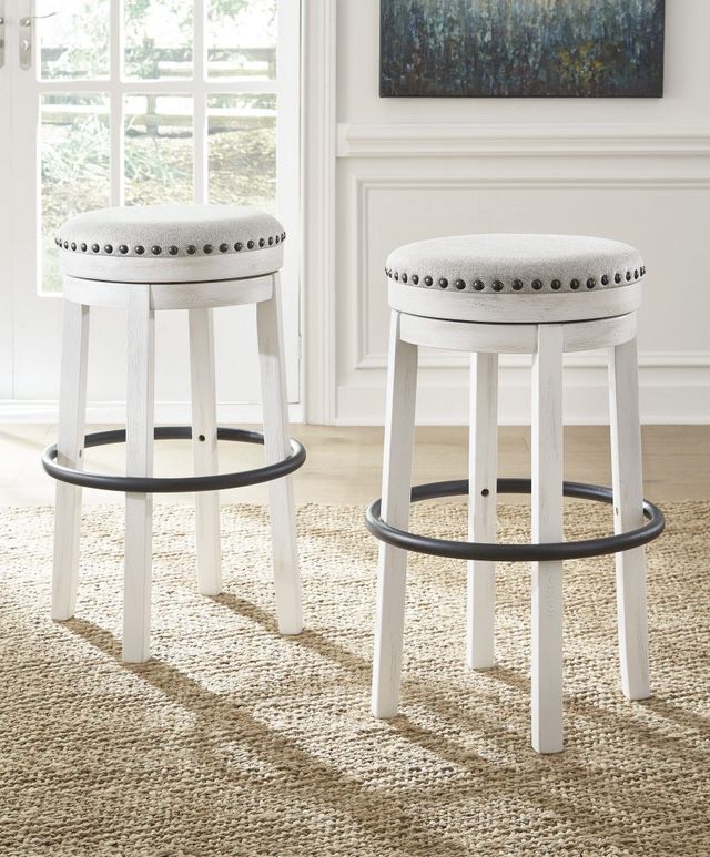 Signature Design by Ashley® Valebeck White Bar Stool-4