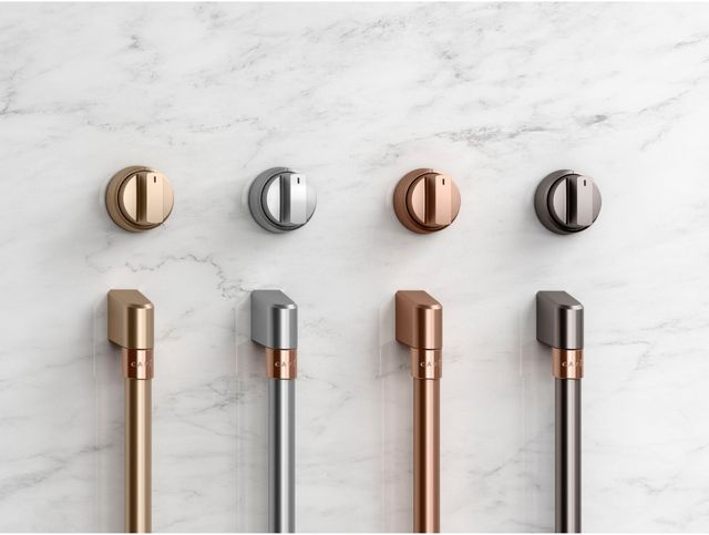 Café™ 48" Brushed Black Pro Range Handle and Knob Kit-1