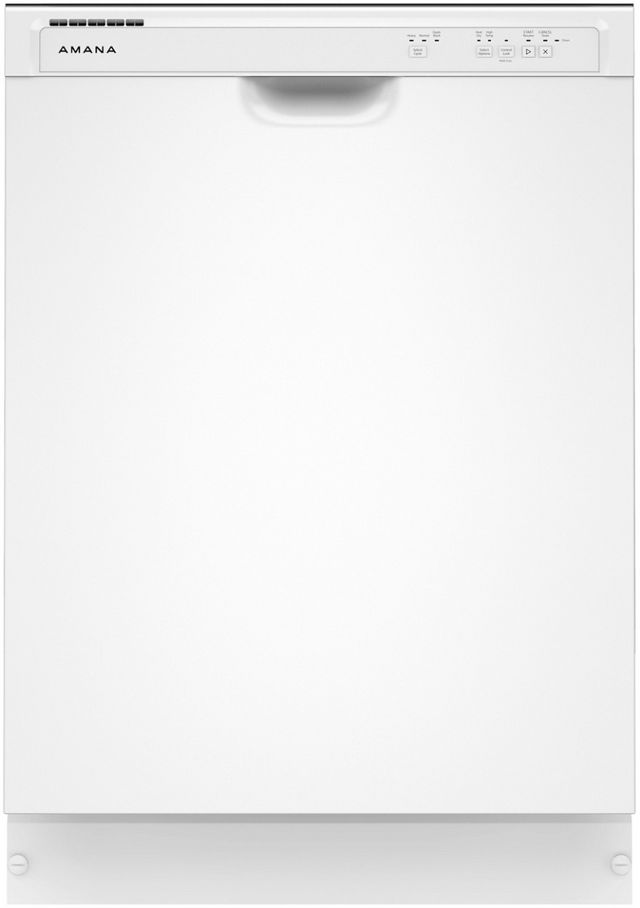 Amana® 24" White Front Control Built In Dishwasher with Midnight Interior
