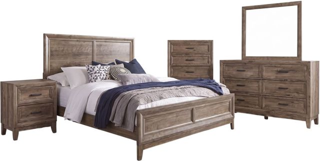 Liberty Furniture Ridgecrest 5-Piece Cobblestone Queen Bedroom Set-0