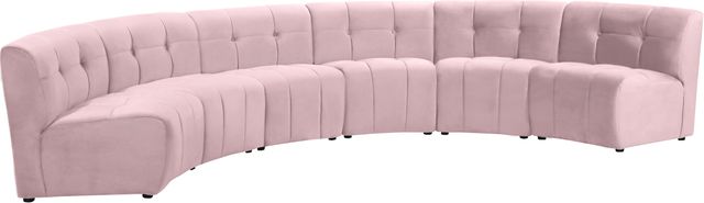 Meridian Furniture Limitless 6-Piece Pink Velvet Modular Sectional-2