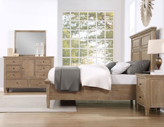 Steve Silver Co. Riverdale 4-Piece Driftwood King Storage Panel Bedroom Set-1