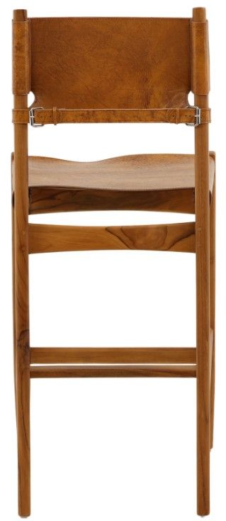 Dovetail Furniture Rossana Antique Light Brown/Natural Counter Stool-3