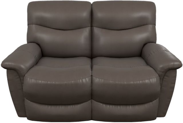 La-Z-Boy® James Walnut Leather Manual Reclining Loveseat-1