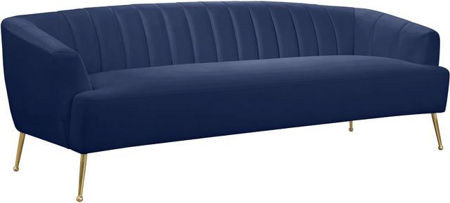 Meridian Furniture Tori Navy Velvet Sofa-0