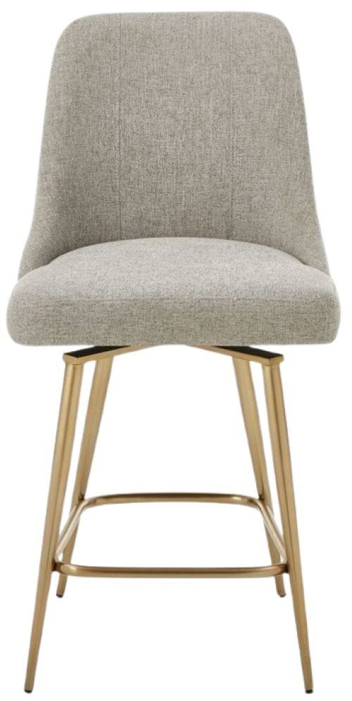 Uttermost® Bramwell Heathered Taupe Upholstered Counter Stool-3
