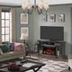 Twin Star Home Hamilton Grey 70'' Media Mantel with Panoglow Electric Fireplace-4
