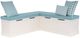 Linon Norah Seafoam/White Nook Bench with Cushion Set-0