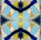 Windy O'Connor Blue Lotus Decorative Pillow-1