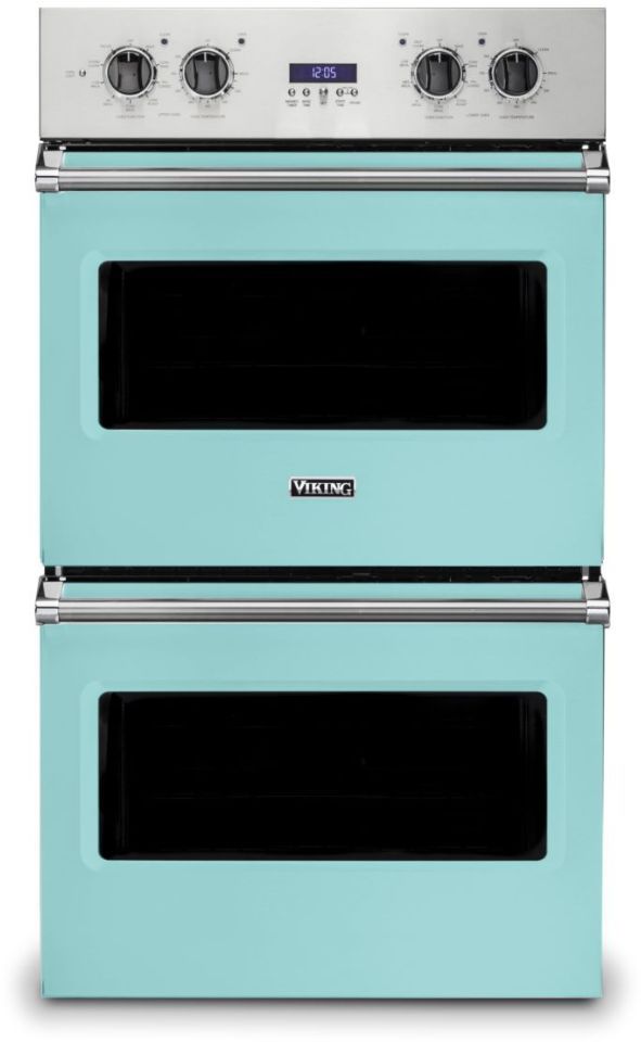 Viking® 5 Series 30" Bywater Blue Professional Built In Double Electric Select Wall Oven-0