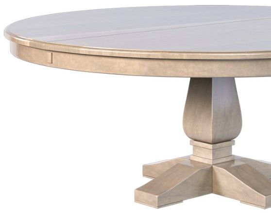 Country View Woodworking Customizable Urbana 54" Cherry Top Dining Table with 2-Leaves and Brown Maple Base-1