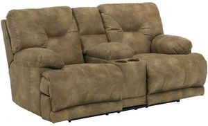 iAmerica Odyssey Brandy Lay Flat Reclining Console Loveseat