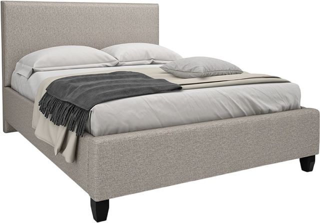 Beaudoin Customizable Jane Full Upholstered Box Spring Base Bed with Woodland Footboard-2